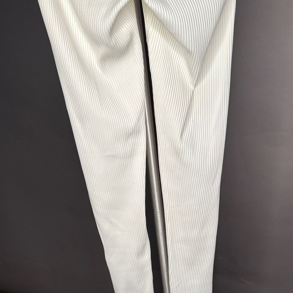 NWT YEAR OF OURS Ribbed Football Leggings Lace-Up Pants • White • XS - Picture 13 of 14